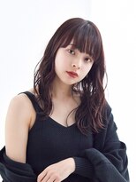 ラフィス ヘアー リアン 西宮北口店(La fith hair lien) 【La fith】ラベンダーブラウン×コテ巻き風パーマ