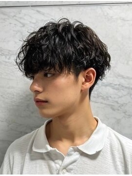 キングオブヘア バイ ノイズ 梅田茶屋町店(KING of hair by NOISM) 【夏メンズ】ツイストパーマ*ツーブロックショート黒髪マッシュ