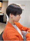ベリーショート大人ショート刈り上げツーブロックハイライト30代