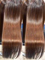 セレスト 川口店(CELESTE)&nbsp;Premiumカシミアストレート(縮毛矯正) +イノアカラー白髪ぼかし