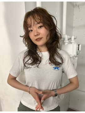 レコ 渋谷(LECO) ブリーチなしカラーレイヤーカットブラウンカラー