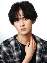 グレート(GREET) 【パーマ初心者必見】簡単メンズ眉毛ちょい見えフェザーパーマ