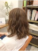 ミディアムミックスカール×デジタルパーマ