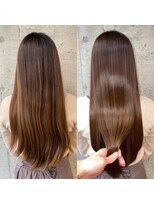 ユアーズ ヘア 恵比寿本店(youres hair)&nbsp;髪質改善トリートメントで叶う美髪ストレート　艶髪　前髪