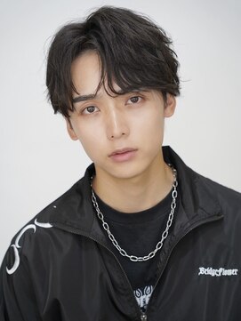 メンズ/センターパート/ニュアンスパーマ