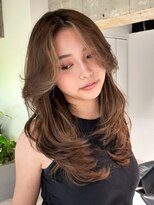 シオン(shion)&nbsp;顔周りレイヤー大人ガーリー似合わせカット韓国ヘア_F21389