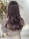 韓国風ゆるふわロング/ラズベリーショコラ