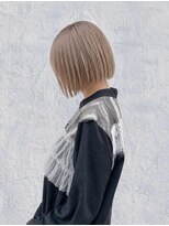 トクテ 高円寺(tokute) くびレイヤーエモージュ前髪モテベージュレイヤーミディ/高円寺