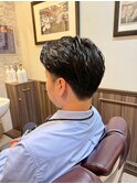 御徒町/刈り上げセンターパート/波巻きツイストスパイラル