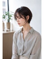 バグズ ヘアデザイン 桔梗が丘店(Baguz HAIR DESIGN)&nbsp;大人ハンサムショート×透け感ショコラブラウン
