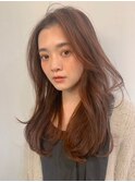 大人のオレンジブラウンヘア