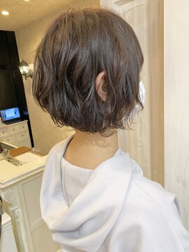 キャアリー(Caary) 福山市美容室Caary 丸みショートボブ 簡単スタイリングパーマ☆