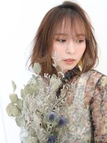 テトテ 天王寺店(tetote)&nbsp;【tetote天王寺】ゆるふわワンカールロブ　シースルーバング