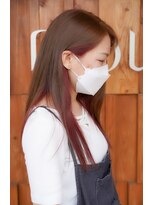 ムゥフ ヘアーアンドアイラッシュ(mouf hair&eyelash)&nbsp;インナーカラー×ファイヤレッド