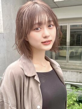 コクーン 銀座(Cocoon) くたびれパーマBOB#切りっぱなしボブ#美髪#ピンクブラウン