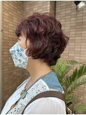 丸みのあるショートボブ