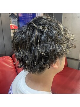 オルヘアサロン(Olu. hair salon) 波巻きスパイラルパーマ+メッシュ