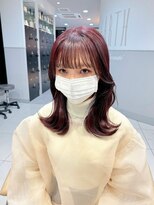 アース コアフュールボーテ 熊谷店(EARTH coiffure beaute)&nbsp;ハイトーンカラー_レイヤーカット_フェイスレイヤー