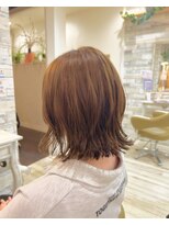 フゥカ 売市店(fuka)&nbsp;くびれ外ハネボブ×ベージュカラー