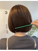 ボブ×ベージュ