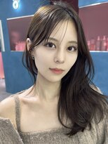 ユー(juu.)&nbsp;【juu./星ヶ丘】韓国風シースルーバング×cocoa brown