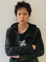 ダブ ムート(DaB MUUT)&nbsp;メンズ黒髪スパイキーショートベリショフェザーカットメンズヘア