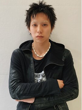 ダブ ムート(DaB MUUT) メンズ黒髪スパイキーショートベリショフェザーカットメンズヘア