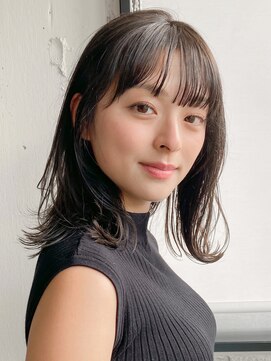 エトラ 渋谷店(etora) 前髪 ネビージュ ボブルフ 黒髪 ワンレン 小顔 "