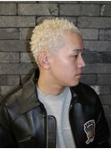 イージードリル/パンク/刈り上げショート/ホワイトブロンド