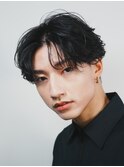 心斎橋フェザーパーマフェザーショートセンターパート20代緩め