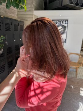 ヲタク(wotaku.) コーラルピンクオレンジベージュダブルカラー暖色カラーレイヤー