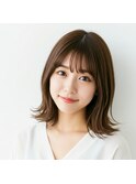 ミディアムヘアー/外ハネヘアアレンジ