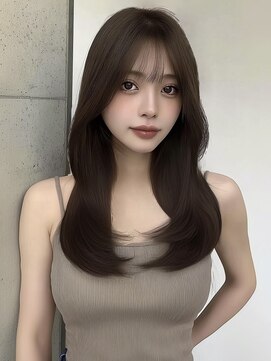 ユーフォリア 銀座(Euphoria) 韓国/小顔/黒髪/ココアベージュ/銀座/レイヤーカット