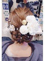 ランプヘアー(LAMP HAIR)&nbsp;和装ヘアセット成人式結婚式二次会お呼ばれゆるふわお団子ヘア