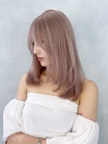 アルバム 渋谷パルコ(ALBUM) ハイトーンミディアムダブルカラー顔周りレイヤー_ba569433