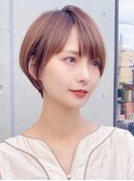 ショートボブ髪型30代40代50代前髪あり前髪無し面長丸顔【西村ss