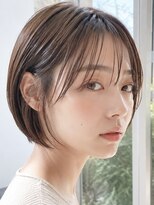 ラベストオイケ(LOVEST OIKE)&nbsp;【LOVESTOIKE】透け前髪ショートボブ×艶ブラウン