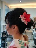 浴衣着付け　アップヘア