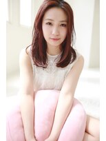 ラフィス ヘアー ホーム JR尼崎店(La fith hair Home)&nbsp;【La fith】 チェリーレッド☆セミディスタイル