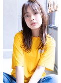 Lien☆毛先パーマ×レイヤーミディ×シースルーバング　立川