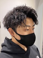 東京バーバー日本橋ソフトツイスト刈り上げアップバング