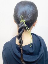 アンドアート ヘアーデザイン(AND ART HAIR DESIGN)&nbsp;紐を使ったヘアアレンジ