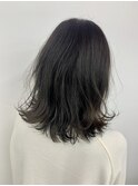 アッシュバイオレットカラー/ローレイヤーカット