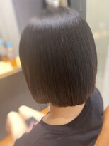 アキオドットヘアー(AKIO.hair)&nbsp;コレするだけ！髪質改善　ナチュラルマッシュサラ艶ショートボブ