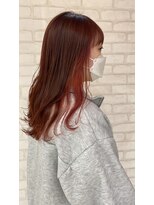 ビス ヘア アンド ビューティー 西新井店(Vis Hair＆Beauty)&nbsp;20代30代40代大人かわいいオレンジイヤリングカラー