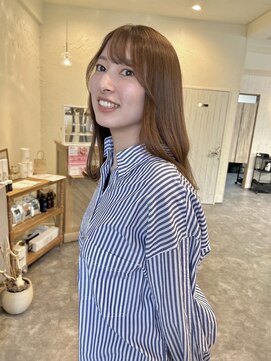 カラン(caran) 王道前髪×シナモンベージュ【@hair_mazda】