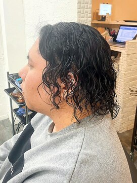 アクティ(actie) 波巻き×スパイラルパーマ【@xoxoayu3】南柏/メンズサロン/眉毛