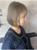 オリーブグレージュ☆伸ばしかけボブ