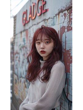 グラッジ 池袋(GLADGE) 韓国風レイヤー×ボルドー