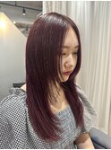 ボルドーカラー×レイヤーカット